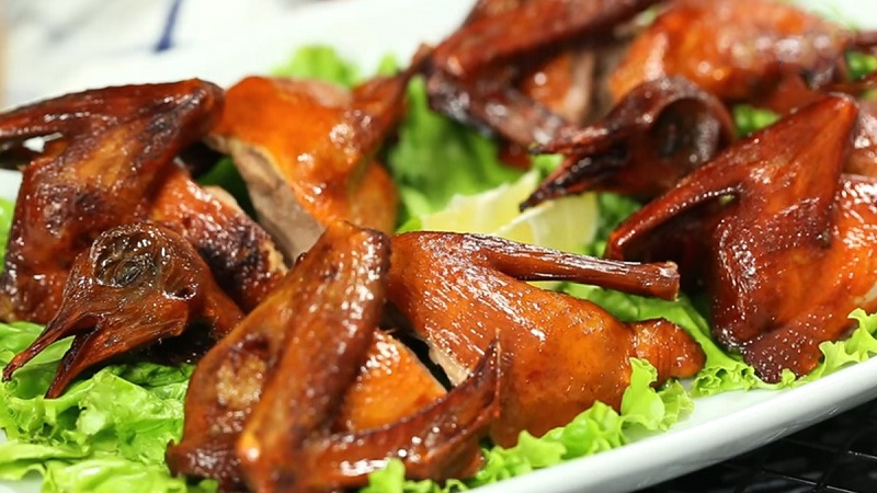 Thịt chim trĩ nướng mác mật