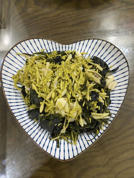 Hoa đu đủ đực xào tỏi