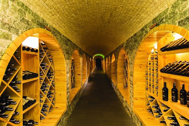 kiến trúc bên trong Lâu đài rượu vang Mũi Né